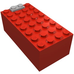 4760c01-5G Batterijbox 9 volt klein compleet rood gebruikt *