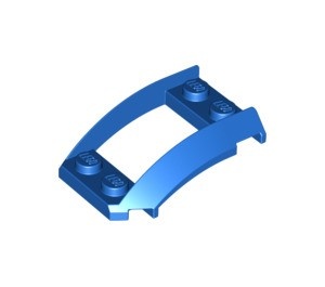47755-7 Wigplaat gebogen 4x3 open met 4 noppen (raam) blauw NIEUW *0B008