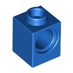 6541-7G Technic, steen 1x1 met PINgat blauw gebruikt *1D052