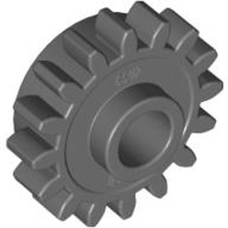 6542b-85 Technic, Tandwiel 16 tanden met Clutch GLAD grijs, donker (blauwachtig) NIEUW *0D000