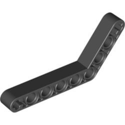 6629-11G Technic, Hefbalk 1x9 gebogen (6x4) dik zwart gebruikt *1D000
