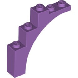 76768-157 Steen, halve boog 1x5x4 VERSTEVIGD (trapsgewijs) lavender, midden NIEUW *1B378