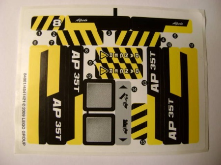8264stk01 STICKER 8265 Technic- Front Loader NIEUW *0S0000