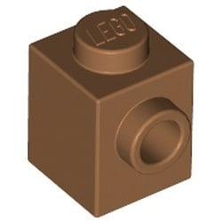 87087-150 Steen 1x1 noppen 1 zijde caramel, midden NIEUW *1B034