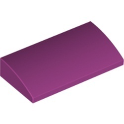 88930-71 Dakpan gebogen 2x4x2/3 geen noppen, MET bodemtubes magenta NIEUW *1B104