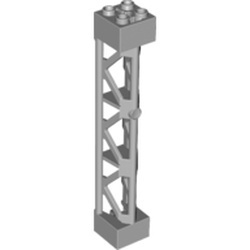95347-86G Pilaar 2x2x10 TYPE 4 vakwerk driehoekig open alle zijden DRIE SECTIES grijs, licht (blauwachtig) gebruikt *2B071