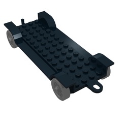 fabaa1-11G Autochassis Fabuland 14x6 zwart gebruikt *