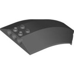 x224-85G Cockpit ruit 8x6x2 gebogen grijs, donker (blauwachtig) gebruikt *1C018