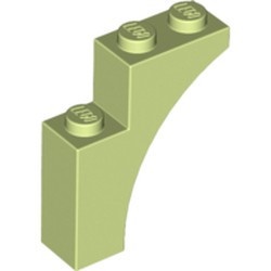 13965-158 Steen, halve boog 1x3x3 (hoger model) (trapsgewijs) geelgroen NIEUW *1B376