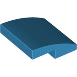 15068-153 Dakpan rond 2x2x2/3 geen noppen afgerond blauw, donkerazuur NIEUW *1B103