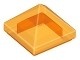 22388-98 DakNOK 45 graden PYRAMIDE 1x1 2/3 hoog top 4 zijdig transparant oranje NIEUW *1L190