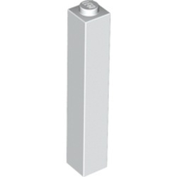 2453b-1G Steen 1x1x5 DICHTE nop wit gebruikt *1D004