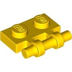 2540-3G Platte plaat 1x2 met OPEN hendel geel gebruikt *1D010