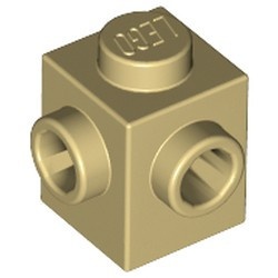 26604-2 Steen 1x1 met noppen twee zijden (90 graden tov elkaar) crème NIEUW *1B035