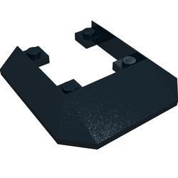 2876-11G Wig 6x6 met uitsnede (treindak) zwart gebruikt *1D010