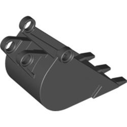 2950-11G Technic Graafschop 4x4x9 met 3 tanden 2 bevesigingsarmen PAKKETZENDING zwart gebruikt *1R0000