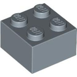 3003-55G Steen 2x2 blauw, zandkleurig gebruikt *1A053