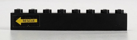 3008pb128L-11G Steen 1x8 Pijl met RESCUE LINKS (Sticker) zwart gebruikt *5V08-09