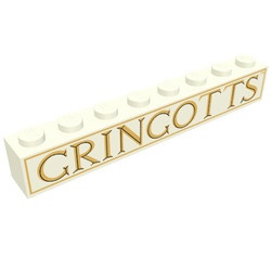3008px5-1G Steen 1x8 GRINGOTTS wit gebruikt *5V08-04
