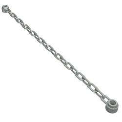 30104-9G Ketting lang (21 schakels, lengte 16 of 17)) lichtgrijs (klassiek) gebruikt *5D0000
