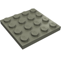 3031-10G Platte plaat 4x4 donker, grijs (klassiek) gebruikt *1A037