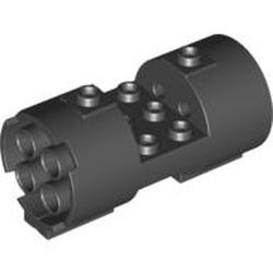 30360-11G Cylinder 3x6x2 2/3 Oudere type niet-gevulde noppen 2x6 zwart gebruikt *