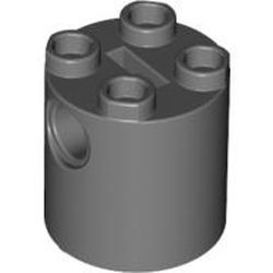 30361c-85G Steen rond 2x2x2 Robot Body grijs, donker (blauwachtig) gebruikt *1L000