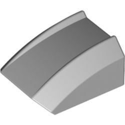 30602-86G Dakpan rond 2x2 ribbeltjes (geen noppen bovenop) grijs, licht (blauwachtig) gebruikt *1D028