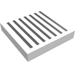 3068bp07-1G Tegel 2x2 grill patroon wit gebruikt *5T05-01