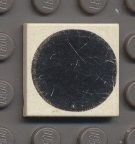 3068bp16-1G Tegel 2x2 grote zwarte cirkel wit gebruikt *5T05-02