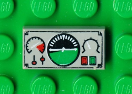 3069bpb0035-9G Tegel 1x2 Avionics lichtgrijs (klassiek) gebruikt *5T02-14