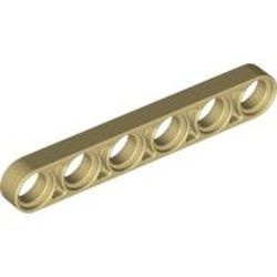 32063-2G Technic, Hefbalk 1x6 dun crème gebruikt *1D000