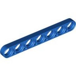 32065-7G Technic, Hefbalk 1x7 dun blauw gebruikt *1D000