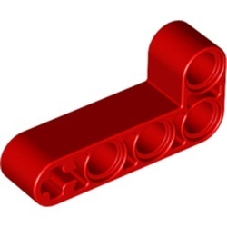 32140-5G Technic, Hefbalk 2x4 L-vorm dik rood gebruikt *1D000