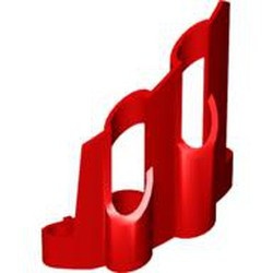32190-5G Technic, Sierpaneel # 1 Large Short, Large Holes, Side A rood gebruikt *5K000