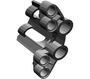 32191-77 Technic, Sierpaneel # 2 Large Short, Large Holes, Side B grijs, donkerparel NIEUW *4T067