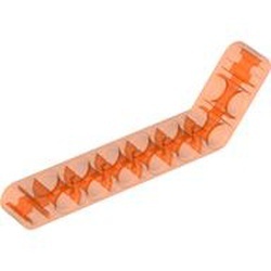 32271-18G Technic, Hefbalk 1x9 gebogen (7x3) dik transparant neonoranje gebruikt *1D000