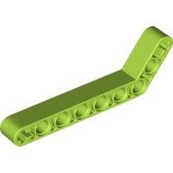 32271-34G Technic, Hefbalk 1x9 gebogen (7x3) dik lime gebruikt *1D000