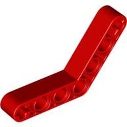 32348-5 Technic, Hefbalk 1x7 (4x4) gebogen dik rood NIEUW *1D000