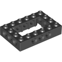 32531-11G Technic, steen 4x6 open midden zwart gebruikt *