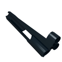 32534-11G Technic, Sierpaneel # 7 Small Long, Large Hole, Side A zwart gebruikt *5K000