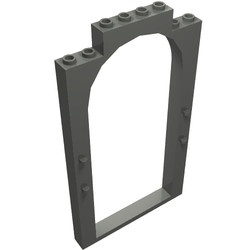 33227-85G Deurframe 1x8x12 gebogen grijs, donker (blauwachtig) gebruikt *