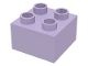 3437-154 DUPLO steen 2x2 (LET OP: DUPLO IS VRIJWEL ALTIJD PAKKETPOST) lavender NIEUW *