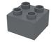 3437-85 DUPLO steen 2x2 (LET OP: DUPLO IS VRIJWEL ALTIJD PAKKETPOST) grijs, donker (blauwachtig) NIEUW *
