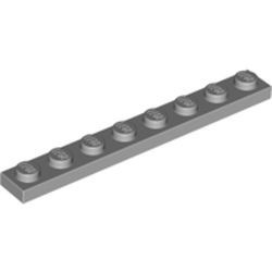 3460-86G Platte plaat 1x8 grijs, licht (blauwachtig) gebruikt *1B372