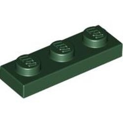 3623-80G Platte plaat 1x3 groen, donker gebruikt *1B369
