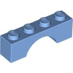 3659-42G Steen, boog 1x4x1 hoog blauw, midden gebruikt *1D051
