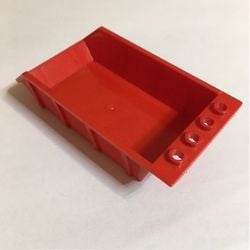 4080-5 Laadbak 4x6 hoog open noppen (Tipper) rood NIEUW *1R0000
