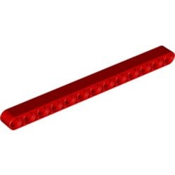 41239-5G Technic, Hefbalk 1x13 dik rood gebruikt *1D000