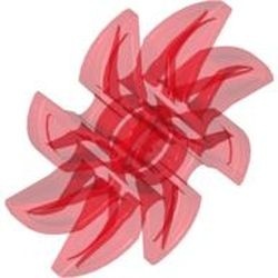41530-17G Propellor L5 diameter- 8 bladen transparant rood gebruikt *1D042